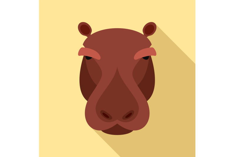 hippopotamus-icon-flat-style