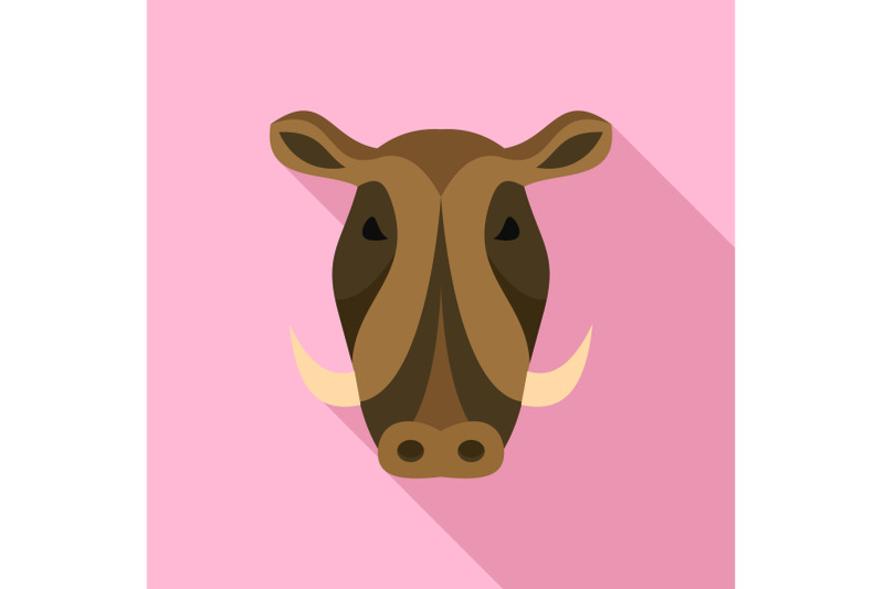 wild-pig-icon-flat-style