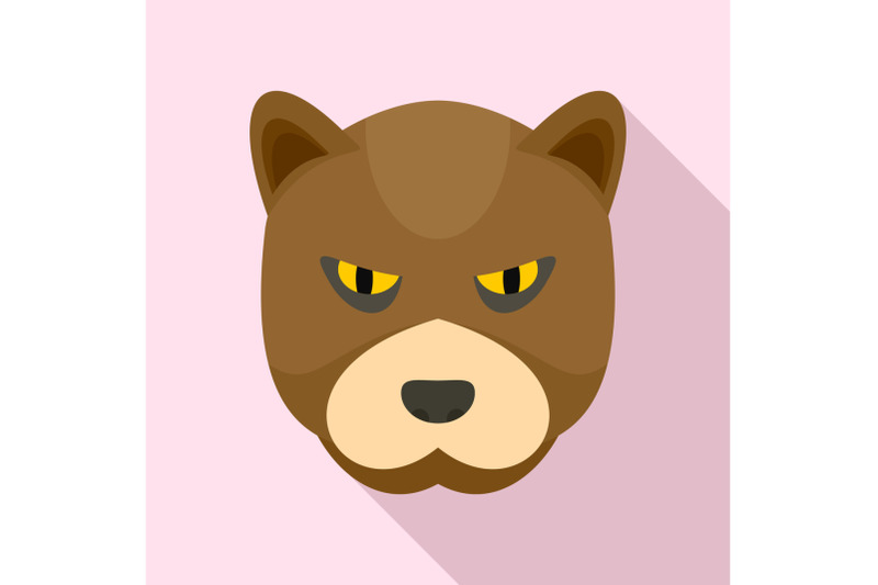 furious-bear-icon-flat-style