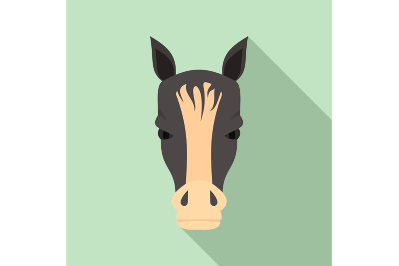 horse-head-icon-flat-style