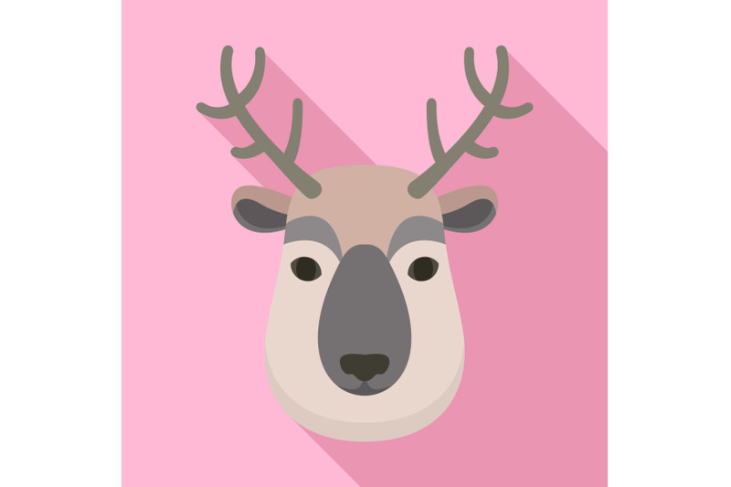 deer-head-icon-flat-style