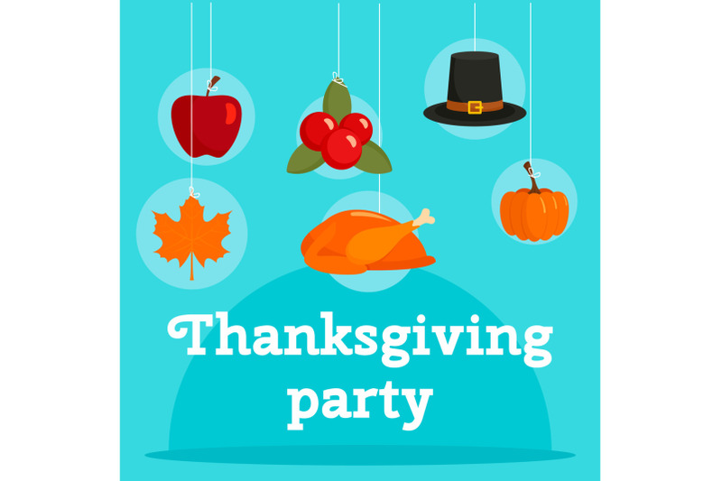 thanksgiving-party-concept-background-flat-style