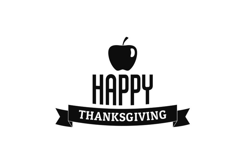 happy-thanksgiving-day-logo-simple-style