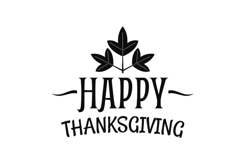 happy-thanksgiving-logo-simple-style