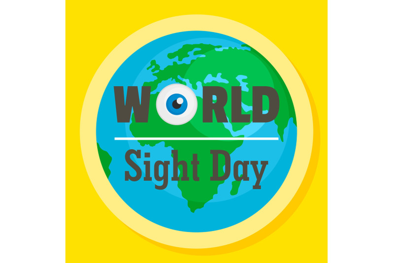 international-sight-day-concept-background-flat-style