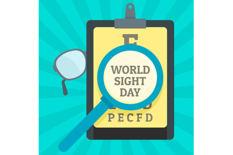 world-sight-day-concept-background-flat-style