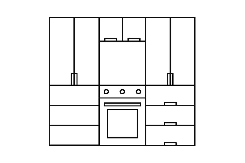 kitchen-furniture-icon-outline-style