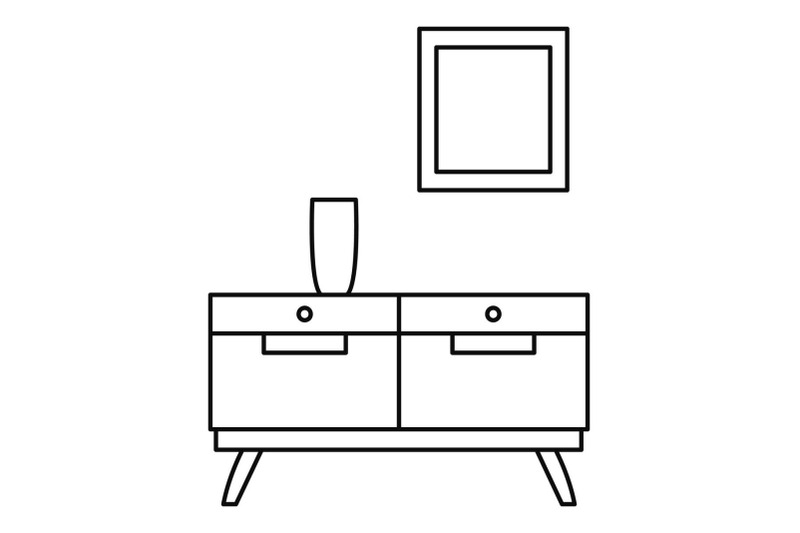 room-drawer-icon-outline-style