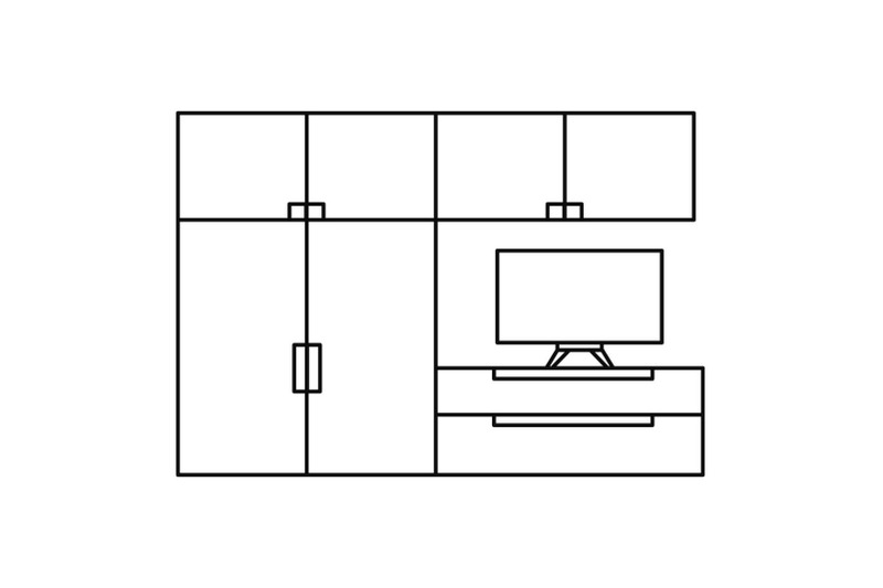 living-room-furniture-icon-outline-style