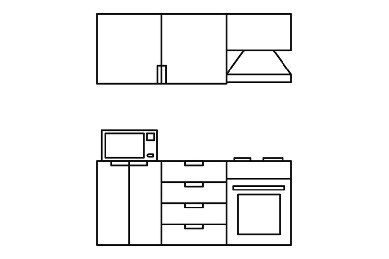 kitchen-modern-furniture-icon-outline-style