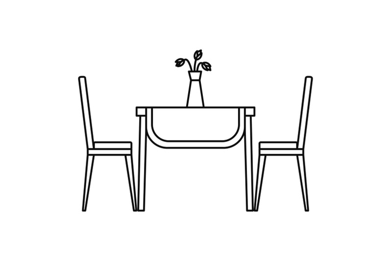 living-room-table-icon-outline-style