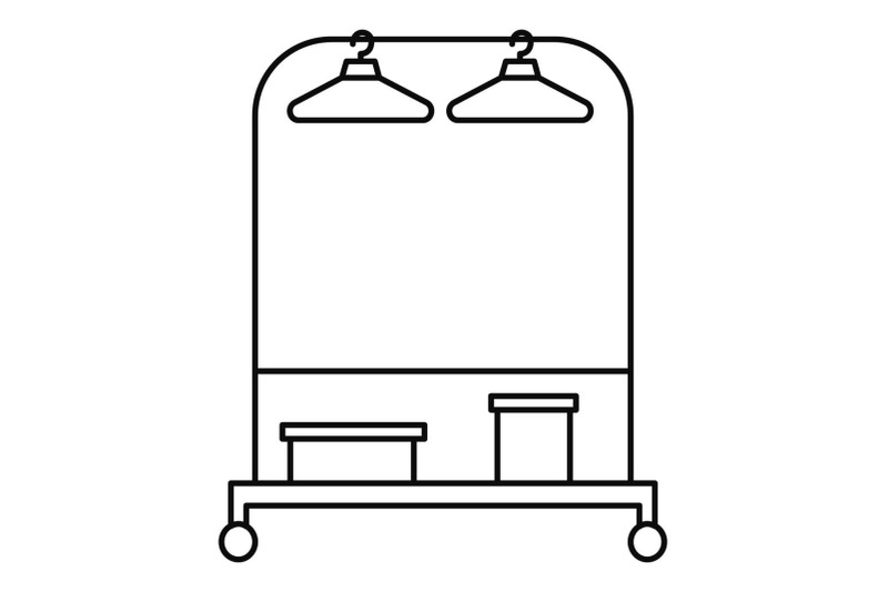 hanger-clothes-icon-outline-style