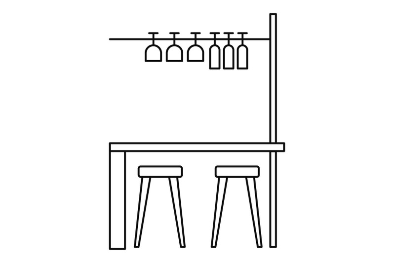 bar-furniture-icon-outline-style