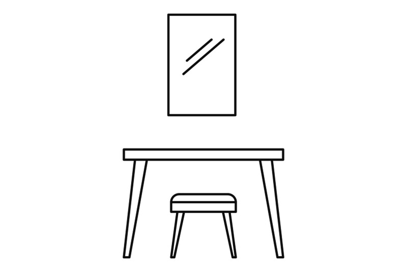 table-mirror-icon-outline-style