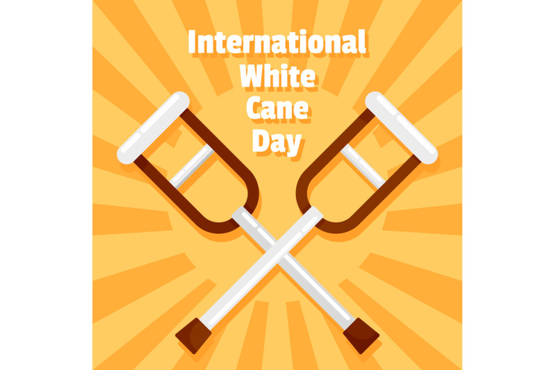 international-white-cane-day-concept-background-flat-style