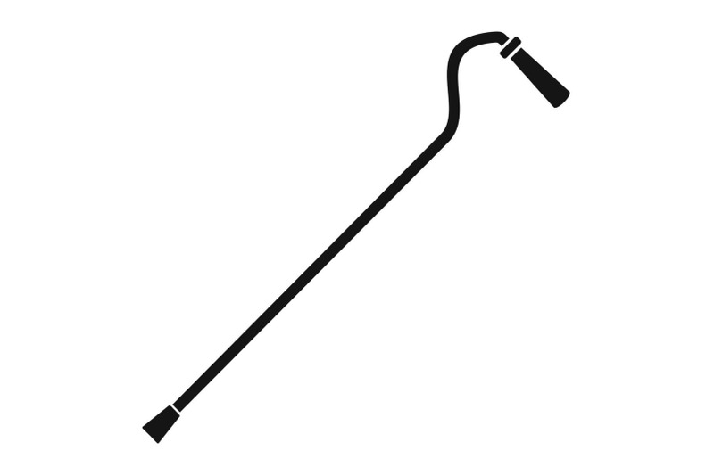 aged-walking-stick-icon-simple-style