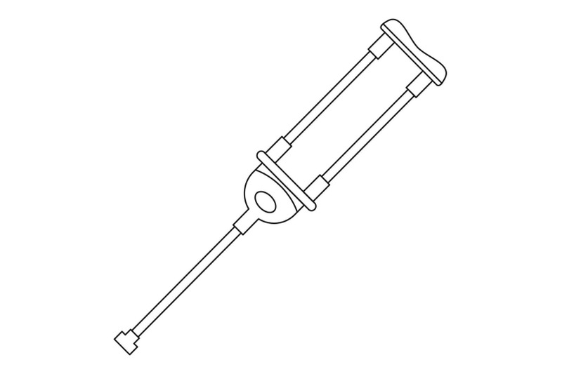 medical-crutch-icon-outline-style