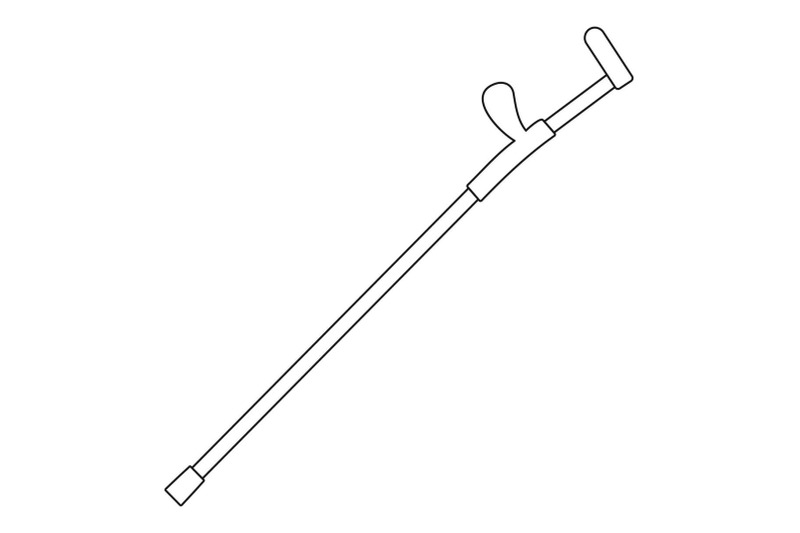 modern-walking-stick-icon-outline-style