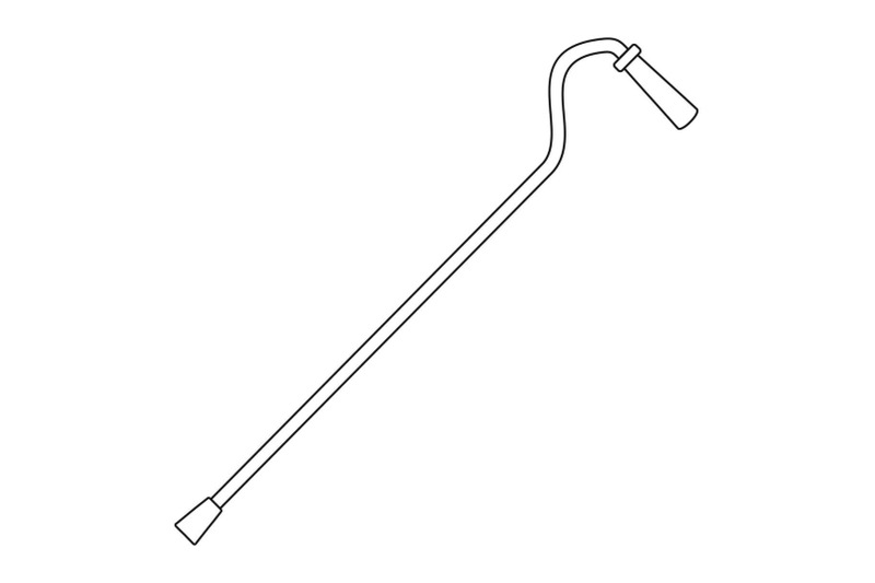 aged-walking-stick-icon-outline-style