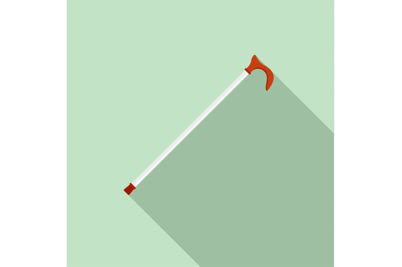walking-stick-icon-flat-style