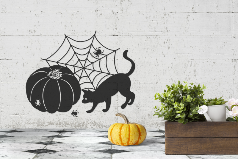 pumpkin-cat-and-spiders-svg