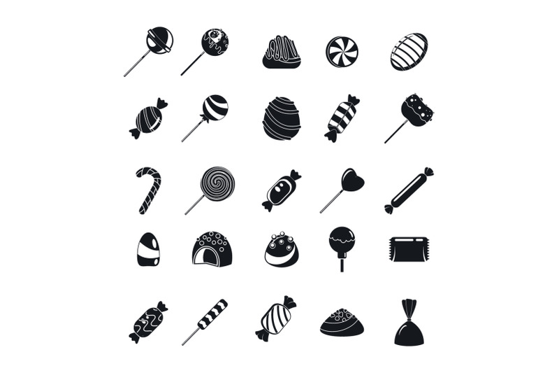 sweet-candy-icon-set-simple-style