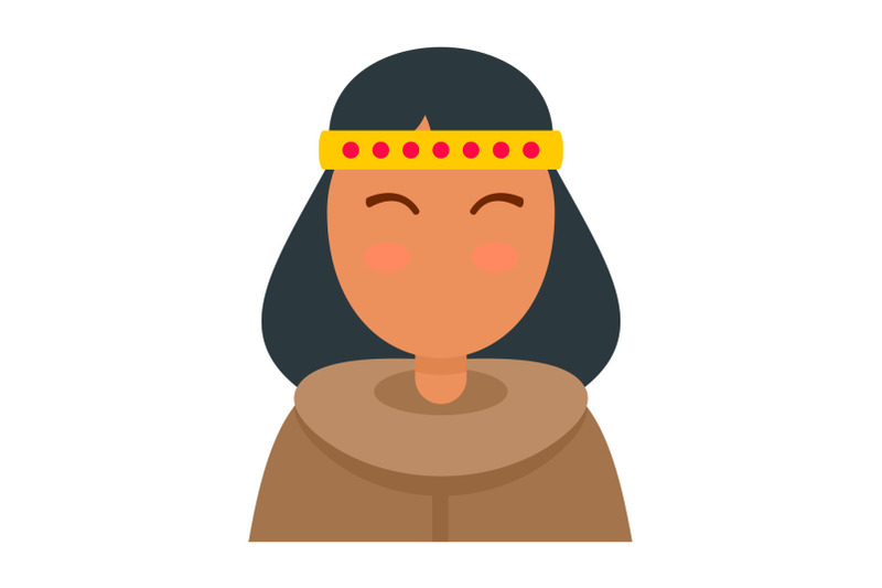 alaska-woman-icon-flat-style