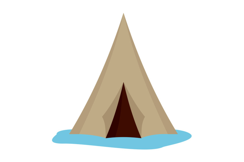 alaska-tent-icon-flat-style