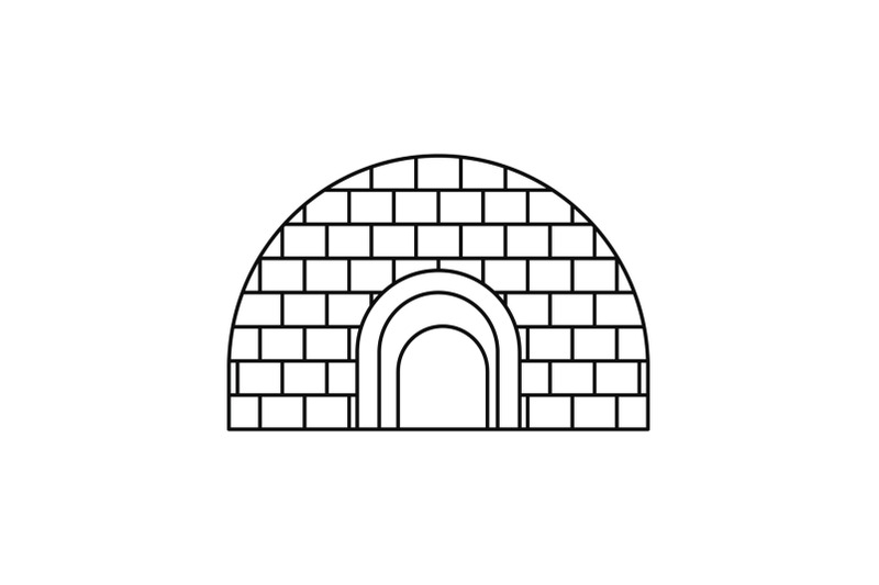 igloo-icon-outline-style