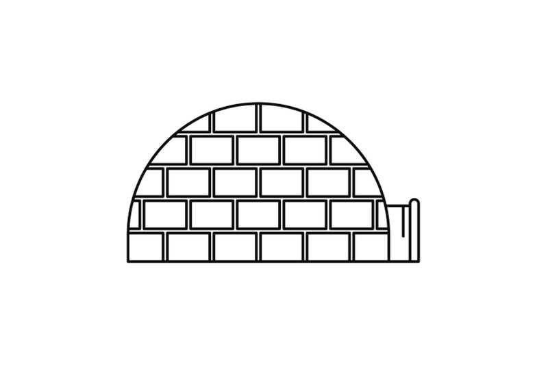 alaska-igloo-icon-outline-style