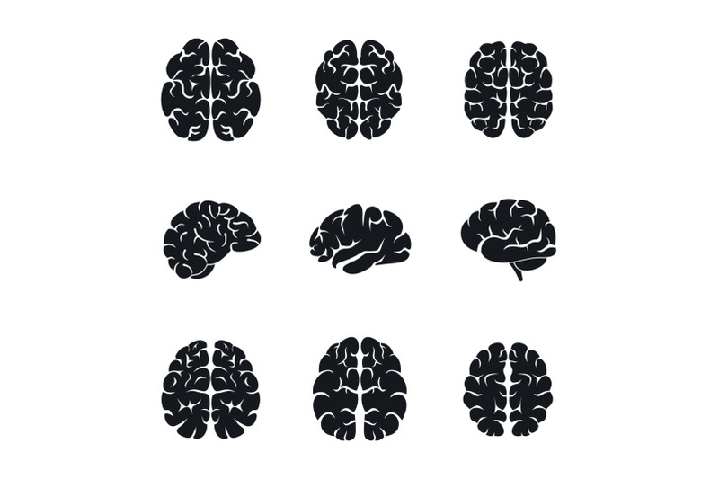 brain-thinking-icon-set-simple-style