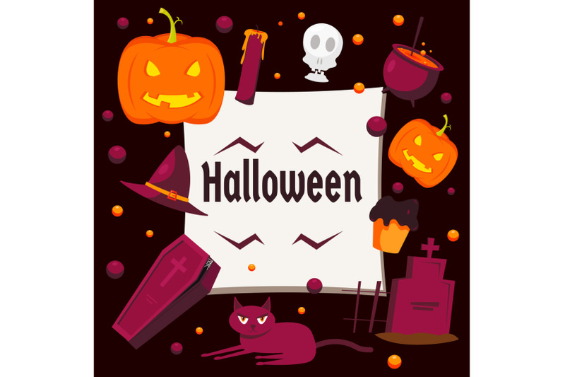 halloween-day-concept-background-flat-style