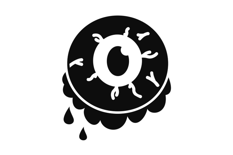 halloween-zombie-eye-icon-simple-style