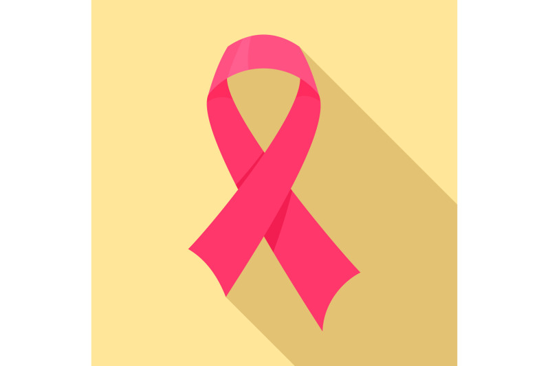 pink-cancer-ribbon-icon-flat-style