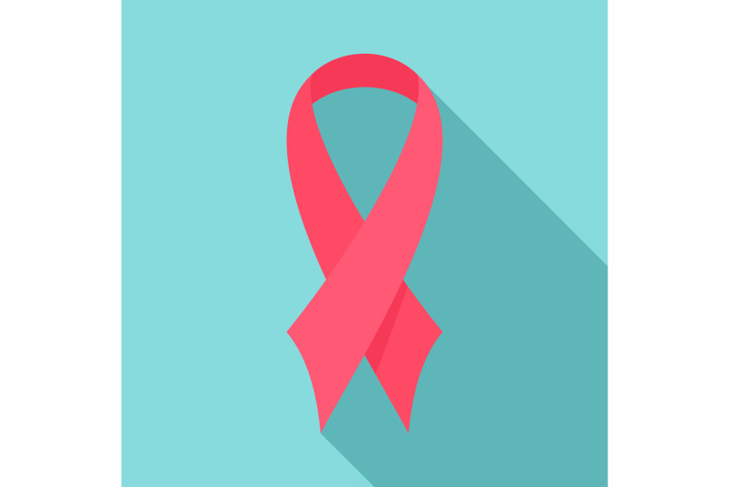 breast-cancer-ribbon-icon-flat-style