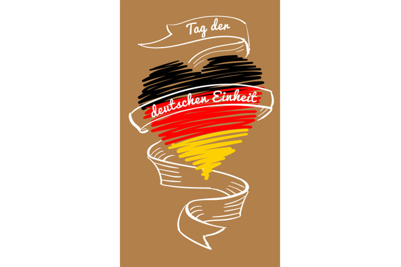 deutschen-einheit-vertical-banner-hand-drawn-style