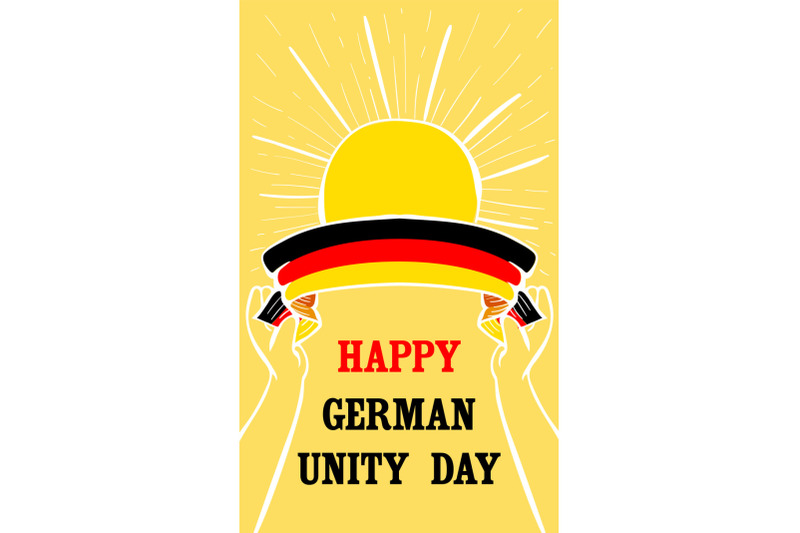 happy-german-unity-day-vertical-banner-hand-drawn-style