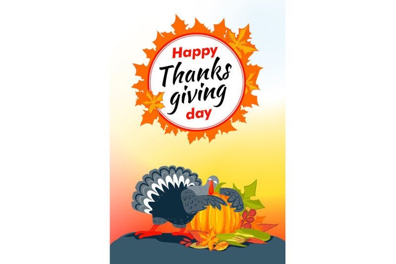 autumn-thanksgiving-day-vertical-banner-cartoon-style