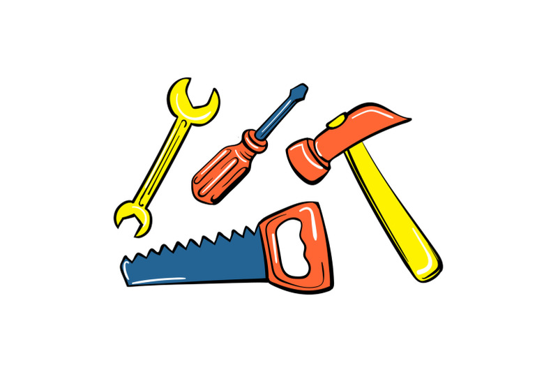 home-toy-tool-icon-cartoon-style