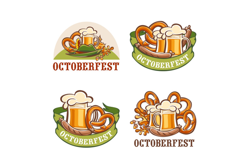 octoberfest-beer-logo-icon-set-cartoon-style