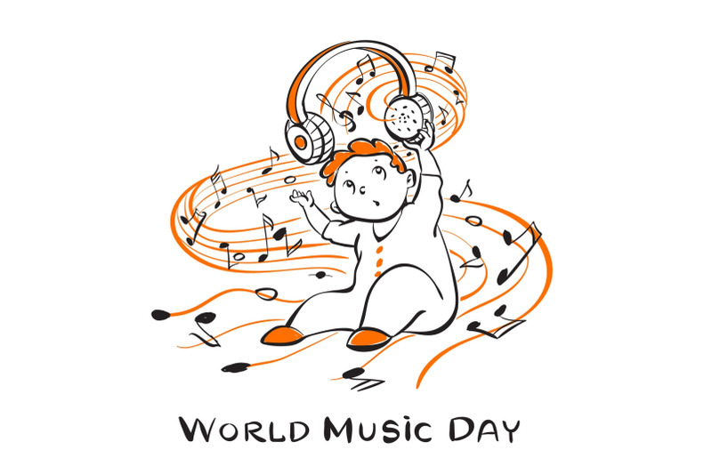 world-music-day-concept-background-hand-drawn-style