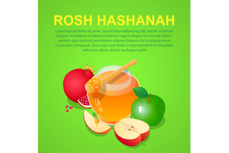 rosh-hashanah-concept-background-isometric-style