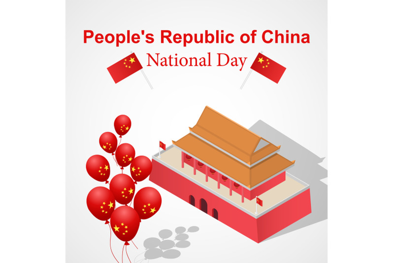 national-day-of-china-concept-background-isometric-style