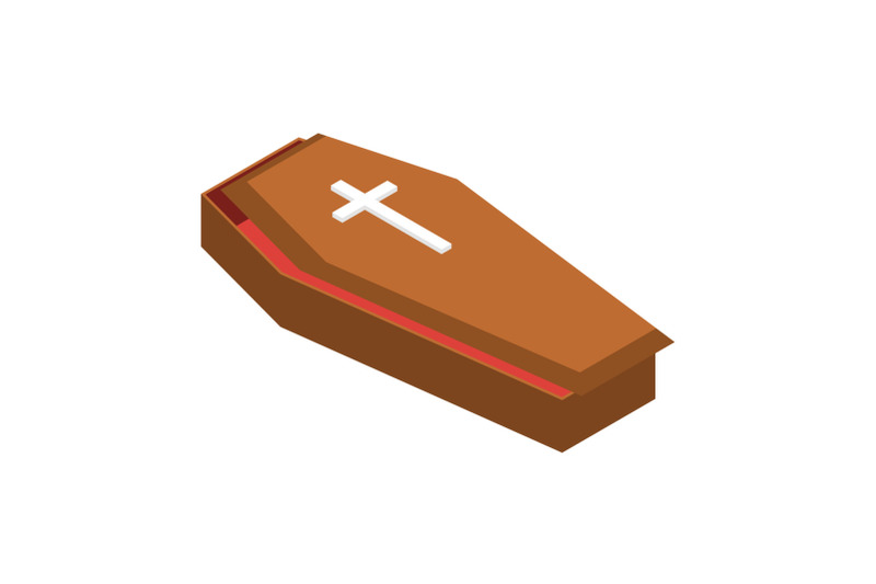 coffin-icon-isometric-style