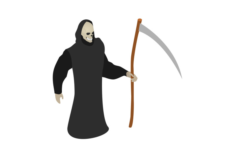 death-scythe-icon-isometric-style