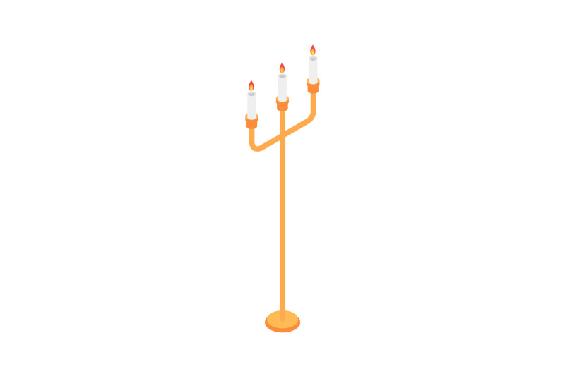 candle-stand-icon-isometric-style