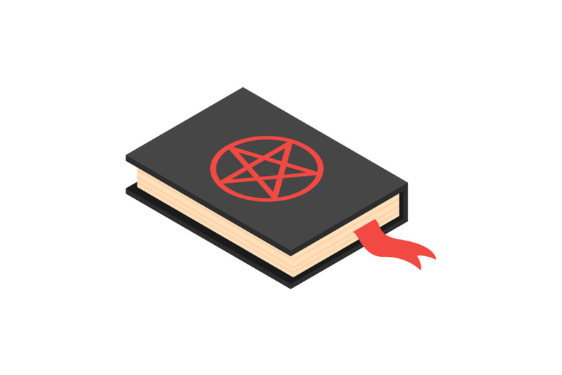 satan-book-icon-isometric-style