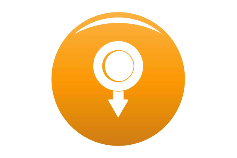 pushpin-icon-vector-orange