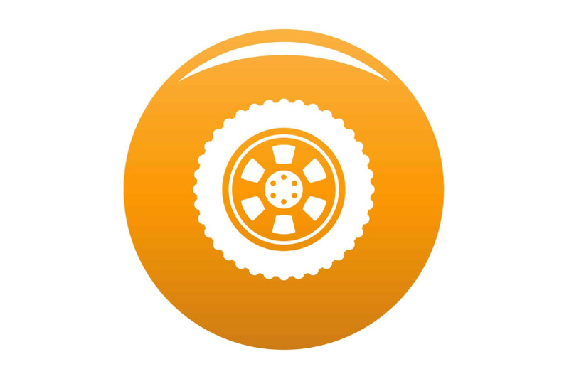 one-tire-icon-vector-orange