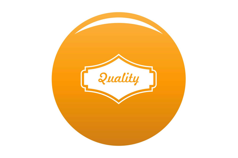 quality-label-icon-vector-orange